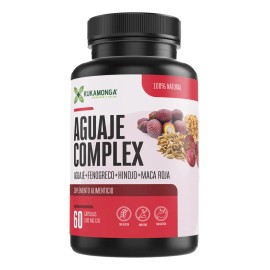 Aguaje Complex  Kit 3  60 Cps  1 Mes  Apoyo Hormonal Sin Sabor                                                                                        