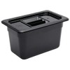 Vogue 1/4 Gastronorm Container 150mm 3.7 Litre Black Catering Food