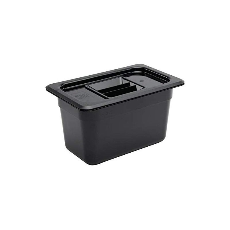 Vogue 1/4 Gastronorm Container 150mm 3.7 Litre Black Catering Food