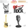 12pcs Rock and Roll Centerpiece Sticks Glitter Rock Music Party