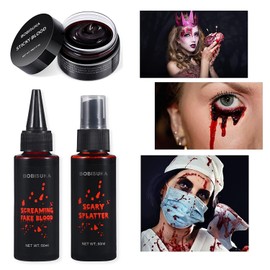 BOBISUKA Halloween Artificial Blood 3 Pieces: Blood Plasma + Artificial