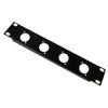 AllMetalParts 1U 10.5 Inch Half Rack 4 XLR D Hole