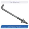 5/8" x 10-inch Galvanized Threaded Anchor Bolts with Hardware for
