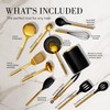STYLED SETTINGS Black and Gold Cooking Utensils Set - 13-Piece