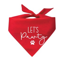 Let's Pawty Birthday Party Triangle Dog Bandana (Assorted Colors)