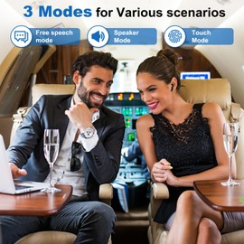 Real Time Language AI Translator Earbuds, Seamless 144 Language Translation with App Support for iOS and Android, Bluetooth 5.3 Connectivity - Audio Translator (Black)