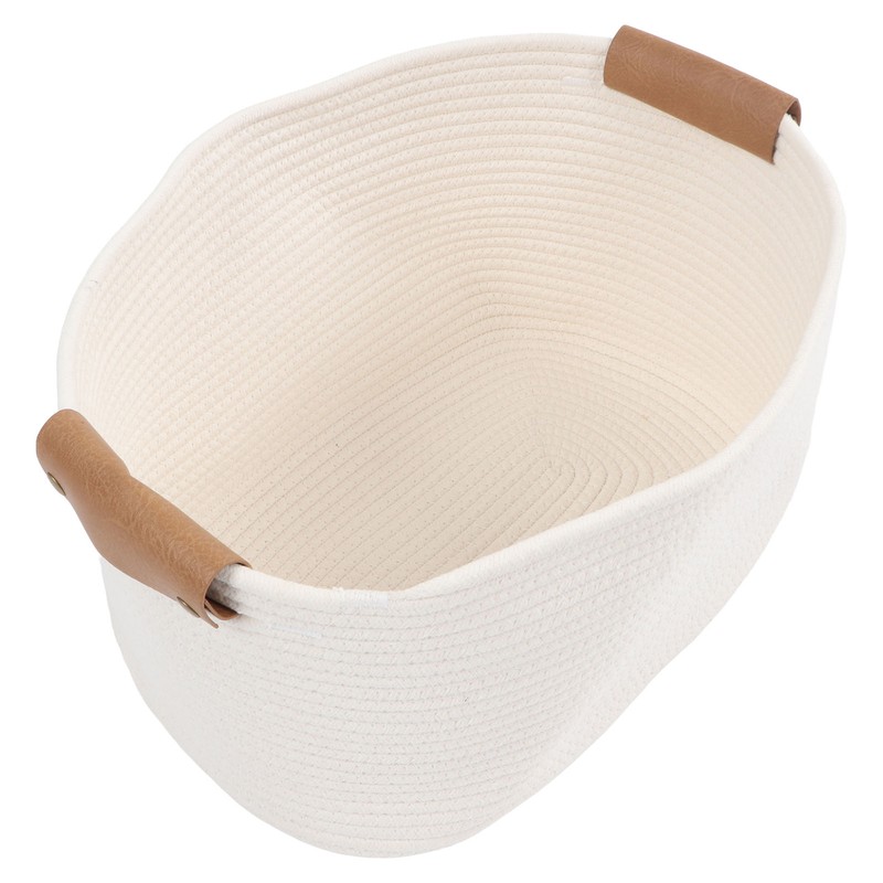 Cotton Rope Basket Large Capacity Multifunction Rope Woven Blanket Basket