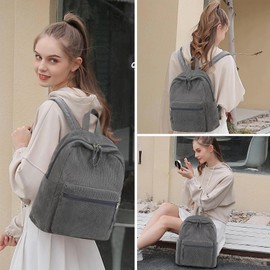 BTOOP Mini Backpack Purse Girls Womens Corduroy Small Backpacks Little Bookbag for Teens Adult Travel Daypack