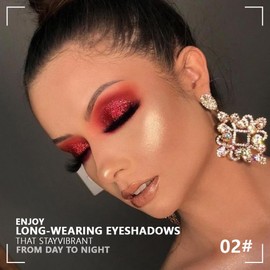 FeiCuiYun Monochrome Cream Glittle Eyeshadow Palette Makeup, High Pigment Natural Sombras Crema Para Ojos, Wine Red Shimmer Single Shimmer Eye Shadow for Older Women, Talc, Paraben & Cruelty Free