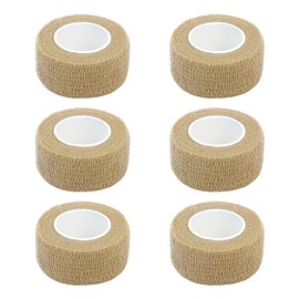 Erewa 6 Pack 1 Inches Self Adhesive Wrap Bandage Self Adherent Cohesive Bandage Tape Stretch Vet Wrap Breathable Athletic Tape for Sports, Wrist, Ankle（Skin Color）