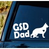 Bluegrass Decals GSD Dad German Shepherd Dog Breed Decal Sticker