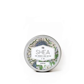 Shea Brand | Raw Organic Shea Butter | Small Batch Daily Moisturizer | Protects Dry, Dehydrated & Sensitive Skin, Hair & Lips | Helps Heal Eczema, Scars & Burns (Jasmine, 1oz)