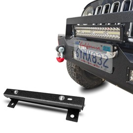 XOOKUN Universal 10" Flip Up License Plate Bracket for Anchor Chain Hawse Fairlead License Plate Mount, Compatible with Jeep Ford Dodge Chevy GMC Nissan Toyota Ram, Bumper Winch License Plate Holder