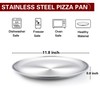 TeamFar Pizza Pan, 12 inch Pizza Pan Stainless Steel Pizza