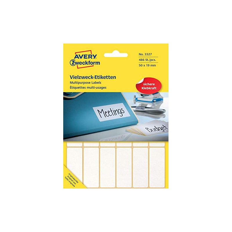 Avery Zweckform 3327 Universal Labels 27 Sheets 486 Labels 50