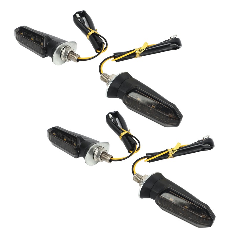 4Pcs Motorcycle LED Turn Signal Lights Mini Front Rear Indicator