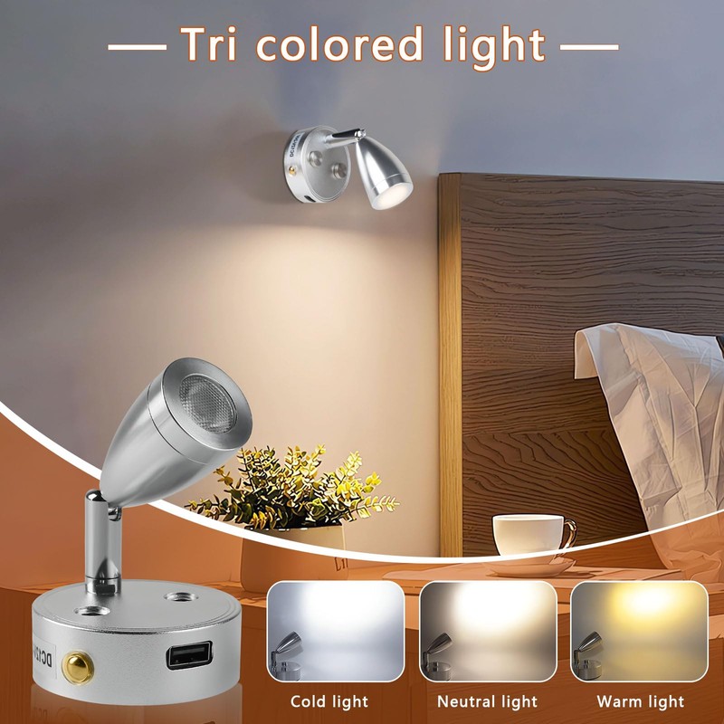 CPROSP 2-Piece 3 W 12 V LED Camper Lamp Dimmable