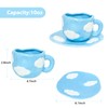 Noviko Cloud - Taza con platillo de cerámica para niñas