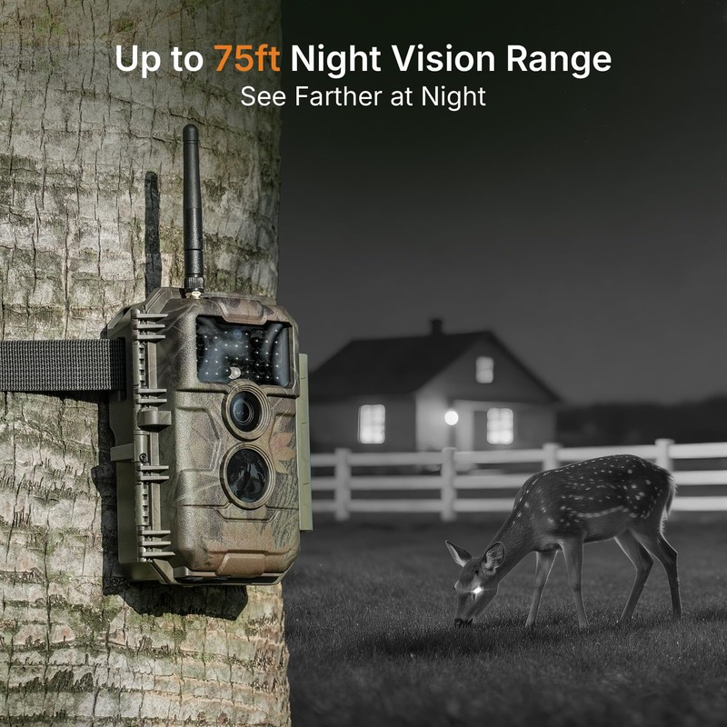 GardePro E6 WiFi Trail Camera (Non-Cellular), 64MP Photos, 1296P HD