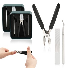 3 Piece Eagle Beak Nail Clippers - Professional Angled Nail Clippers for Precision Trimming | Corta Uñas para Uñas Enterradas with Ergonomic Grip