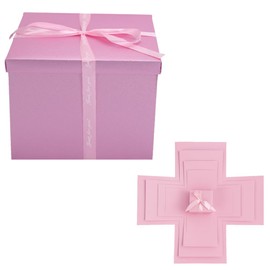 ideastore Gift Box Surprise Box Trick Wrapping Surprise Birthday (Pink)