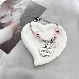 Women's Bangle Inspirational Pearl Bracelets Christmas Gifts Boyfriend Birthday Sister Daughter Graduation Keepsake Mum Aunt Mother's Day Appreciation Jewellery Wife Valentine's Day, Stainless Steel,