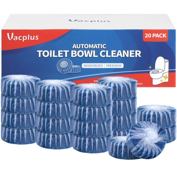 Vacplus Automatic Toilet Bowl Cleaner Tablets, Bathroom Toilet Tank Cleaner (20 PACK)