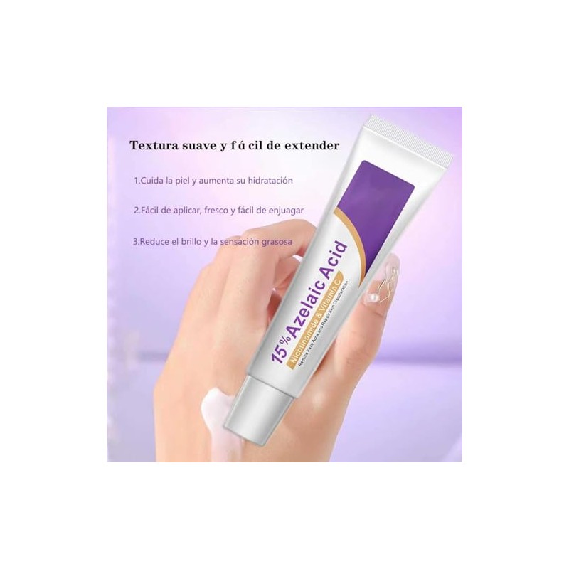 Crema Facial con Ácido Azelaico 15, Vitamina C, Niacinamida (1pcs)