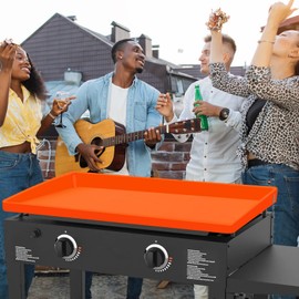 SJSJsuit Silicone Griddle Mat for Blackstone 28 Inch, Upgraded Full Wrap-around Design Protecting the Cooking Surface, Friendly Griddle Buddy for Blackstone Grill Accessories, Griddle Cover