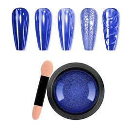 Metallic Mirror Chrome Nail Powder for Gel Nails, Holographic Nail Chrome Powder, for Home DIY Salon Nail Art Decoration (06)