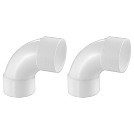 1-1/2 Inch 22.5 Degree PVC Elbow Pipe Fitting, 1-1/2" PVC Corner Adapter SCH40 Furniture Build Grade, for Home Sewer Plumbing Water Line, White 2 Pack
