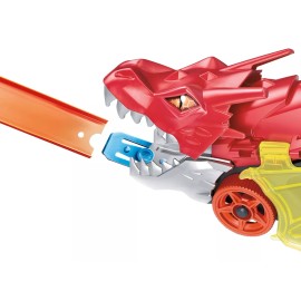 Hot Wheels Pista de autos Hot Wheels City Remolque de Dragón Dragón color rojo/gris