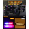 OFFKAT Upgraded 8 PCS 12 LED Sync Feature Emergency Strobe