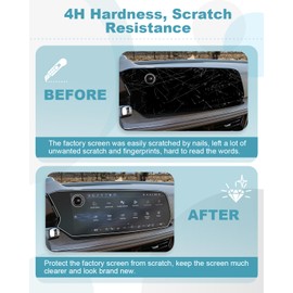 CDEFG 4PCS for 2025 Chevy Tahoe Suburban Screen Protector Compatible with 2025 Chevy Tahoe Suburban 17.7-inch Touch Screen & 11-Inch Dash Screen Protector 2025 Tahoe Suburban Accessories HD Clear