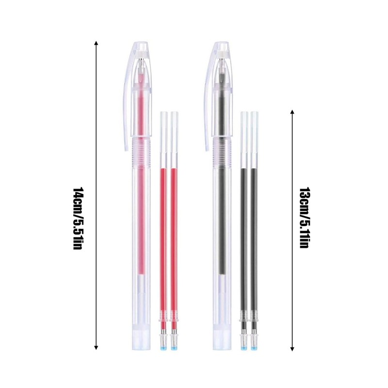 QEQSHQO 20pcs Hot Erasable Pen Fabric Markers Interchangeable Hot Erasable