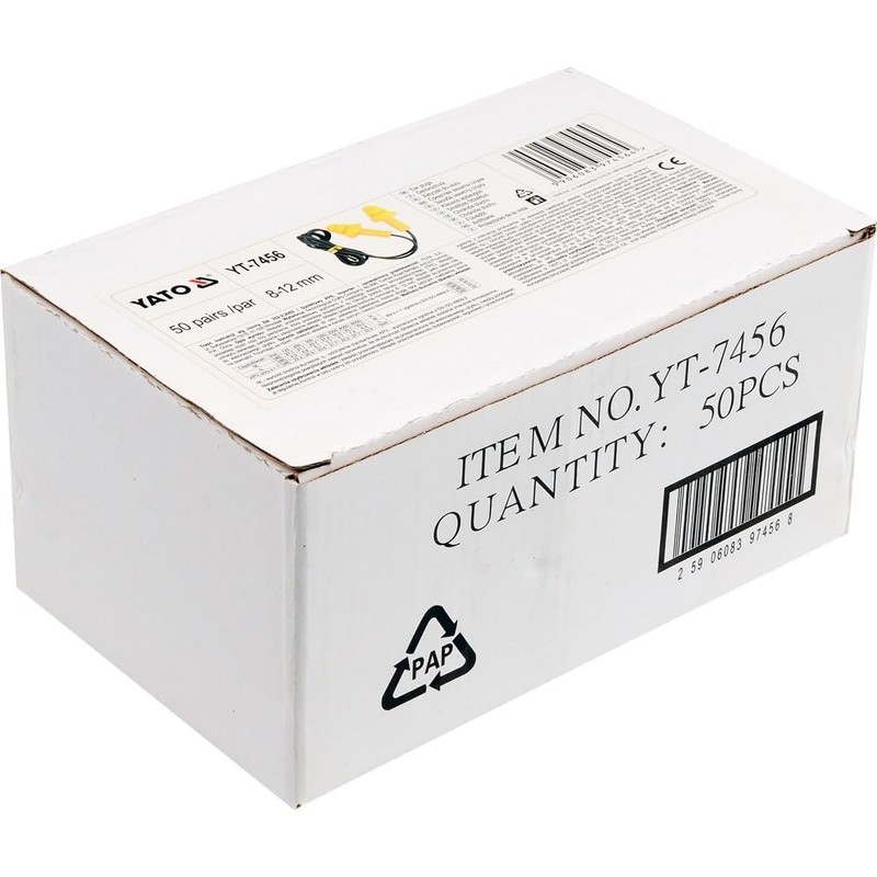 Yato yt-7456 – Ear Plugs with Cord 22 dB (50
