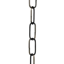 ElekTek 2m Pack Antique Brass Rustic Open Link Chain for Chandelier and Lighting Medium 38mm x 15mm
