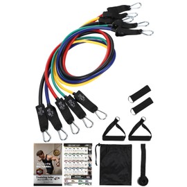 Training Tube, Muscle Training Tube, Resistance Band, Training Band, Rubber Tube, Supervised by NASM Certified Trainer, Includes 30-Day Program for the 1st of the Day
