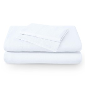 Bare Home California King Sheet Set - Luxury 100% Linen Cal King Bed Sheets - Deep Pockets - Easy Fit - 4 Piece Set - Bedding Sheets & Pillowcases (California King, Soft White)