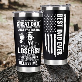 VIWIS Gifts for Dad from Daughter, Son - Dad Gifts from Daughter, Son for Christmas, Fathers Day - Birthday Gifts for Dad, Funny Dad Birthday Gifts - Best Dad Tumbler Cup 20Oz