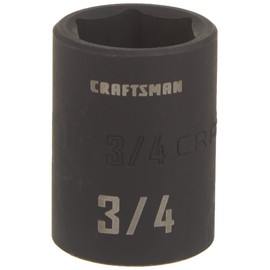 CRAFTSMAN Shallow Impact Socket, SAE, 1/2-Inch Drive, 3/4-Inch (CMMT15854)