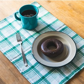 VETLER 100% Indian Cotton 2-Piece Set, Kitchen Cloth, Large, Loop, Placemat, Washable, Dish Towel, Furoshiki, Bento Wrapper, Bento Box, Bag, Lunch Cloth, Dish Cloth, Interior Decorative, Stylish