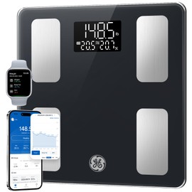 GE Smart Scale for Body Weight and Fat, Digital Bathroom Scales with LED Display BMI Body Fat - Bluetooth 13 Body Composition Monitor for Muscle Mass People with App, Accurate 400lb Weighing