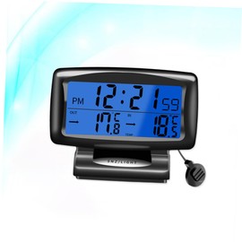 Alasum Thermometer Car Supplies Car Dashboard Decorations Clock Shine