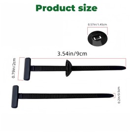 100 Pcs Nylon Universal Cable Tie Buckle,Nylon Zip Ties With Pin & Button Design Plastic Cable Ties Tool,Used for automotive under-engine guards,Wing liners,Motorcycles,Furniture,Fixing ties (100)