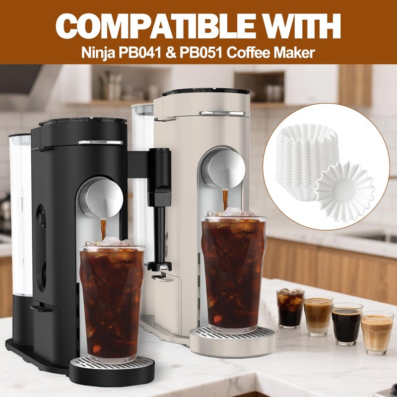 Palksky Disposable Coffee Filter for Ninja Coffee Maker PB051/PB041, 300Count