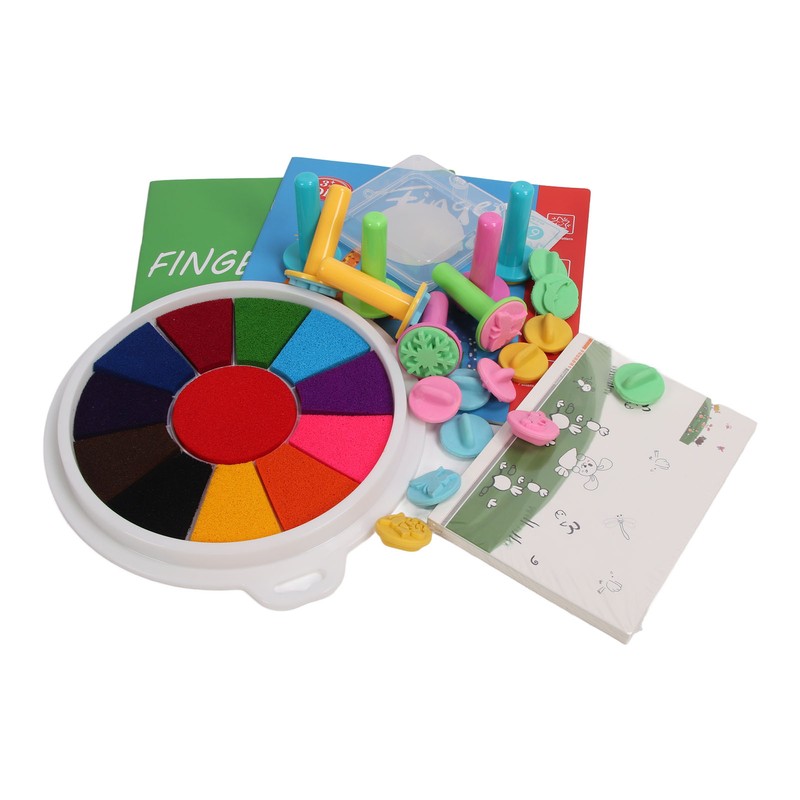 Finger Paint Kit Multi Colors Washable Funny DIY Crafts Finger