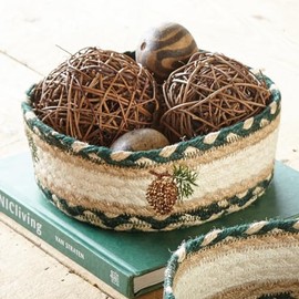 Forest Pinecones Braided Basket
