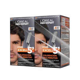 L'Oreal Paris, 2 Tintes De Cabello Para Hombres, Men Expert Excell 5 De Tono 3 Castaño Natural