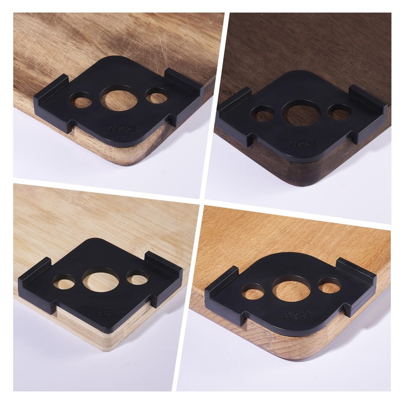 HERMIT TOOLS Pack of 4 Radius Jig Router Templates Corner